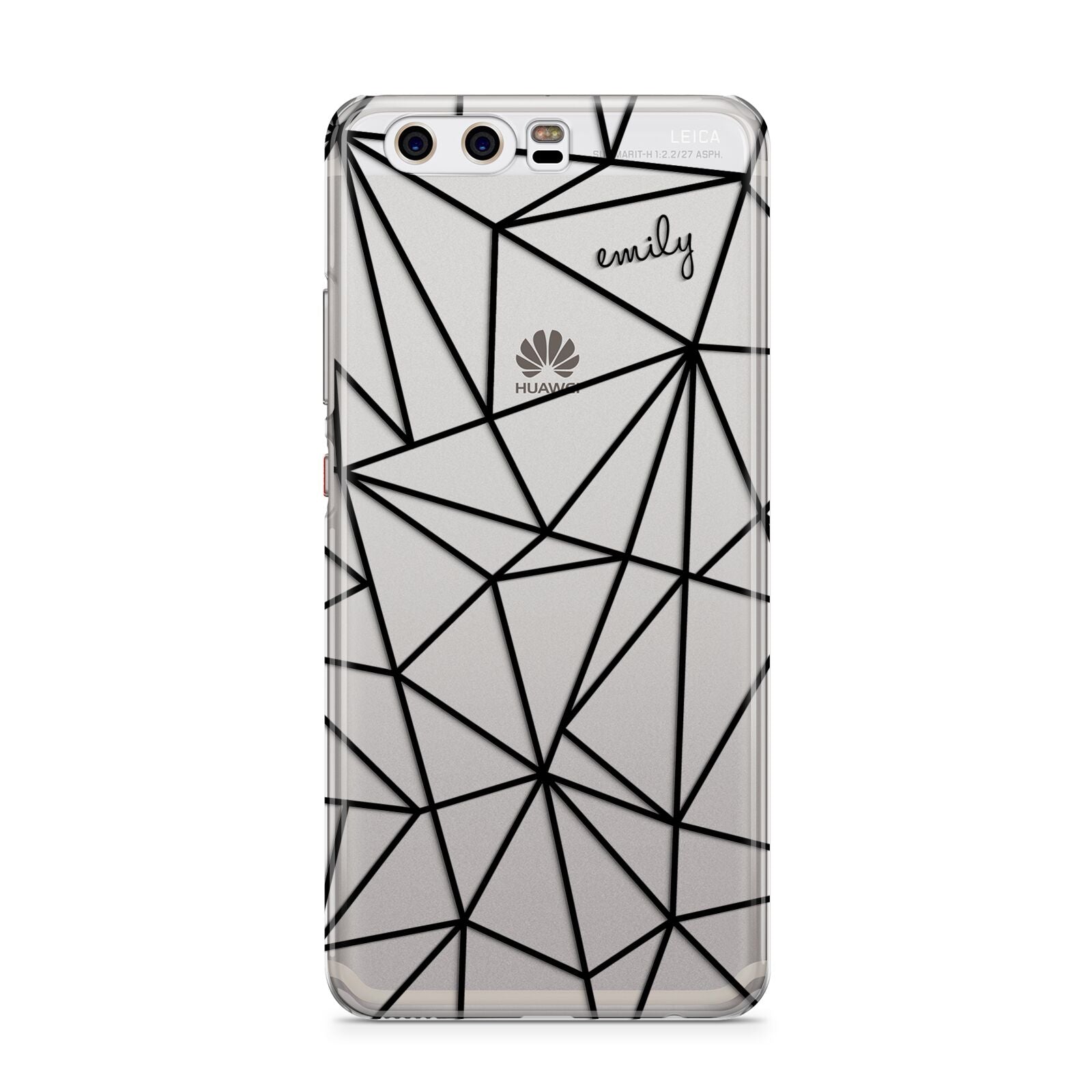 Personalised Clear Outlines Name Black Huawei P10 Phone Case
