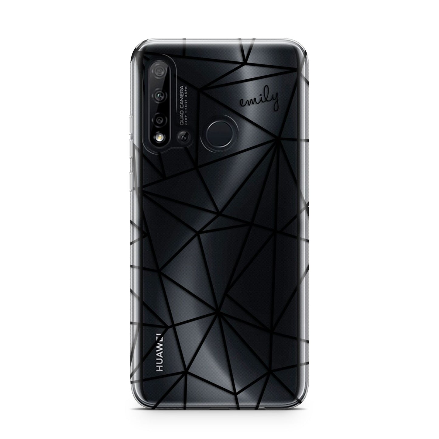 Personalised Clear Outlines Name Black Huawei P20 Lite 5G Phone Case
