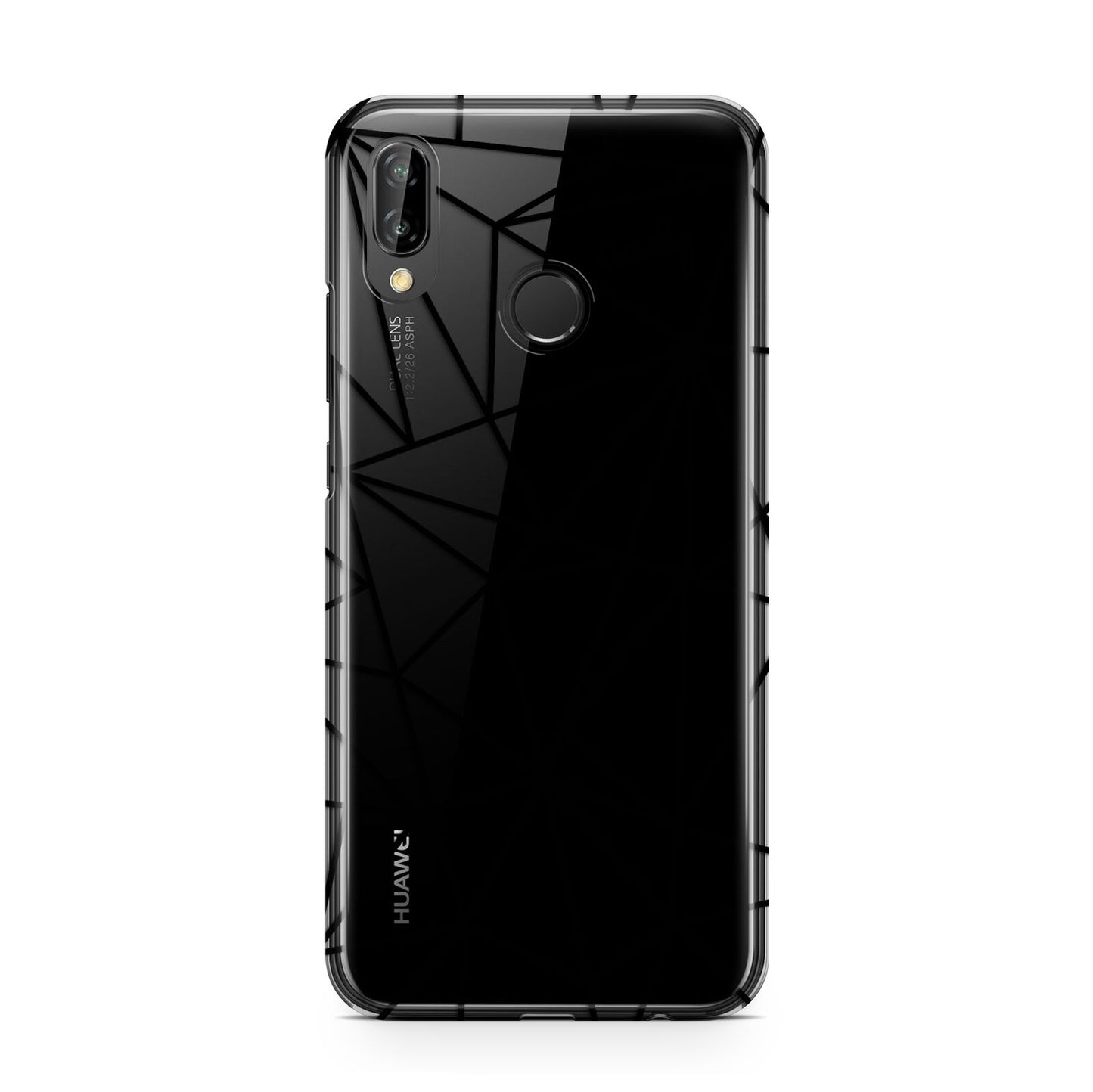 Personalised Clear Outlines Name Black Huawei P20 Lite Phone Case