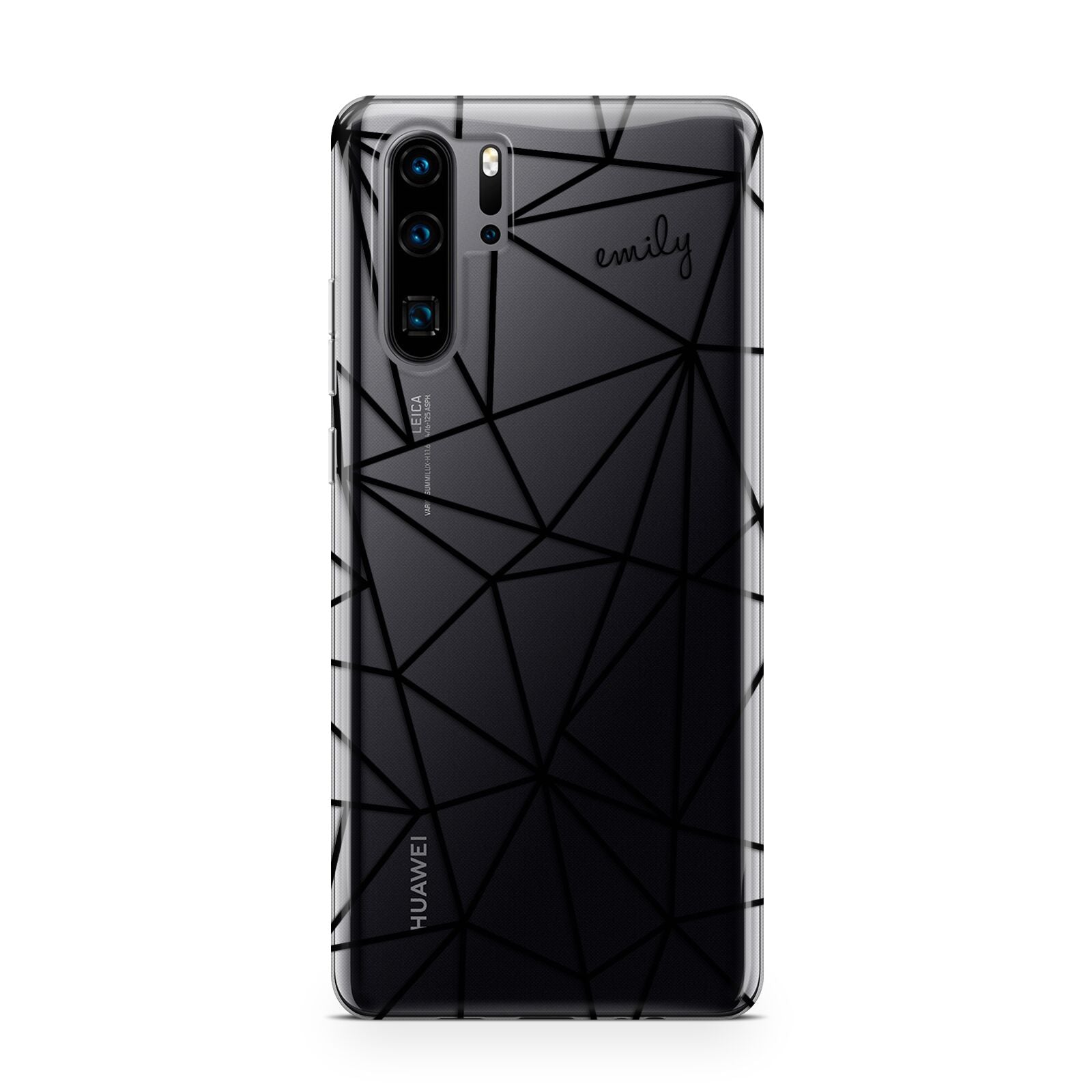 Personalised Clear Outlines Name Black Huawei P30 Pro Phone Case