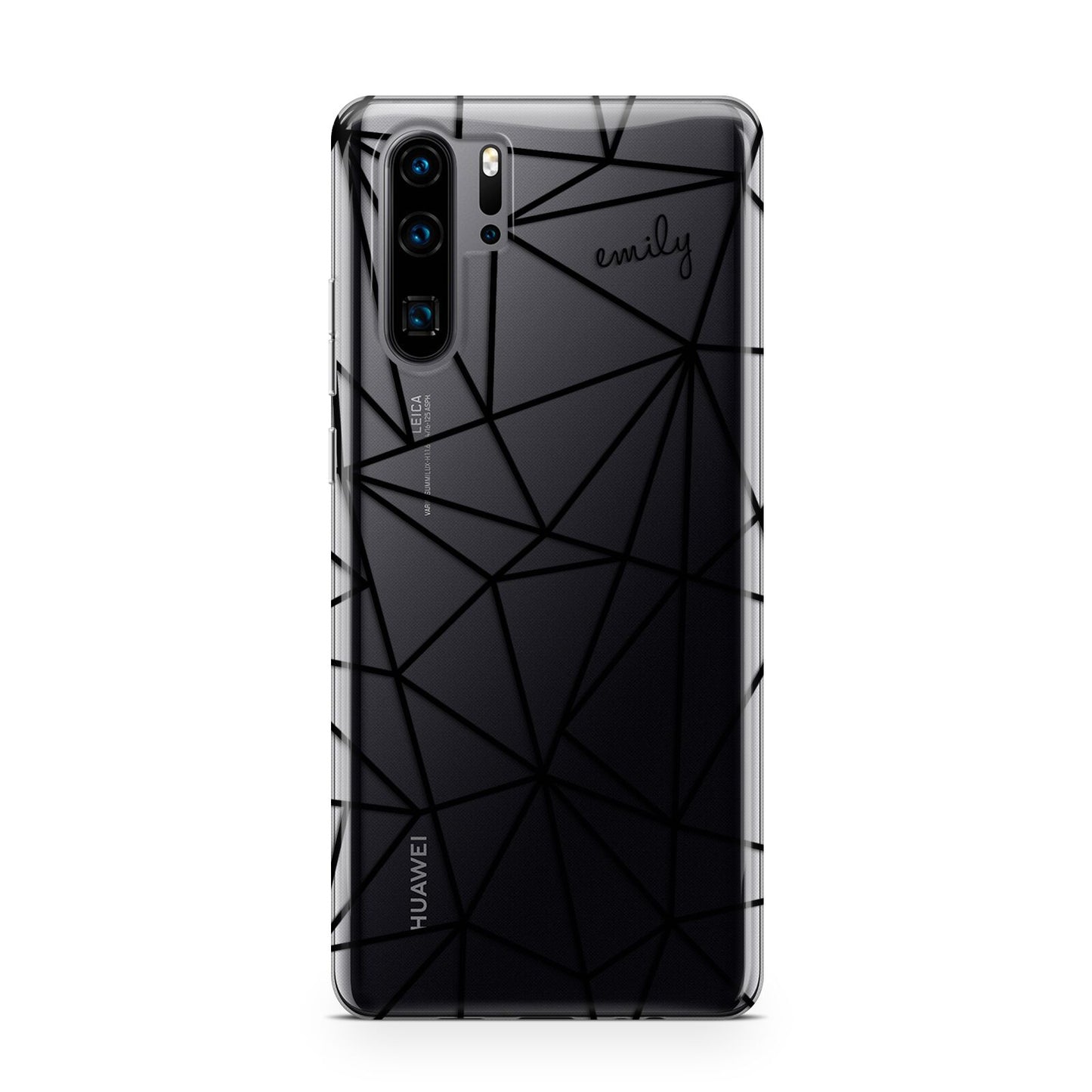 Personalised Clear Outlines Name Black Huawei P30 Pro Phone Case