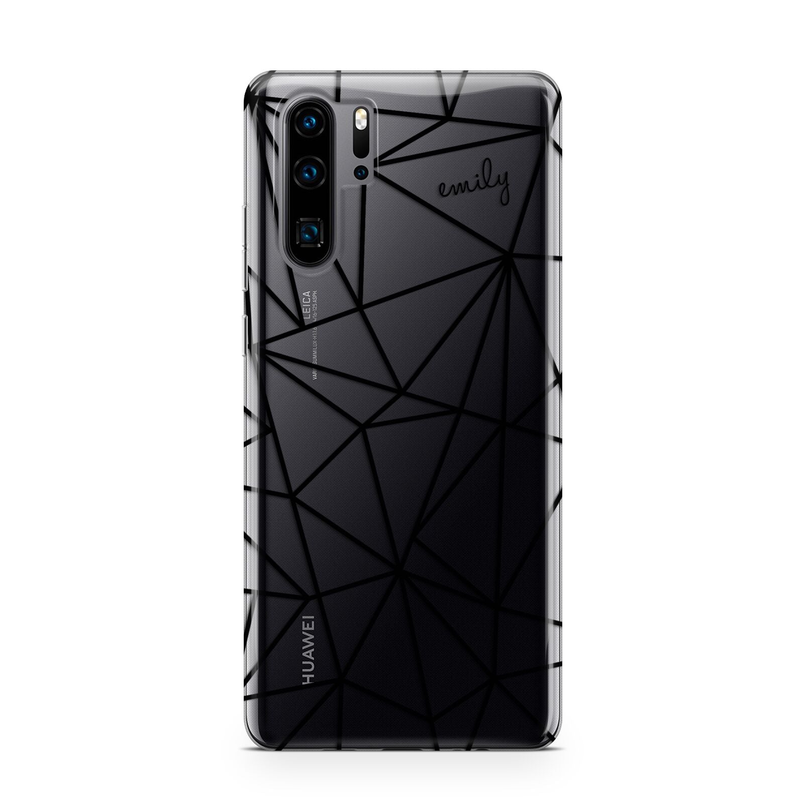 Personalised Clear Outlines Name Black Huawei P30 Pro Phone Case
