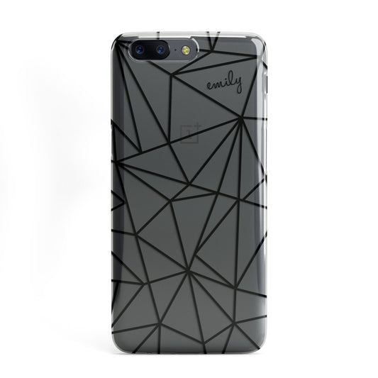 Personalised Clear Outlines Name Black OnePlus Case