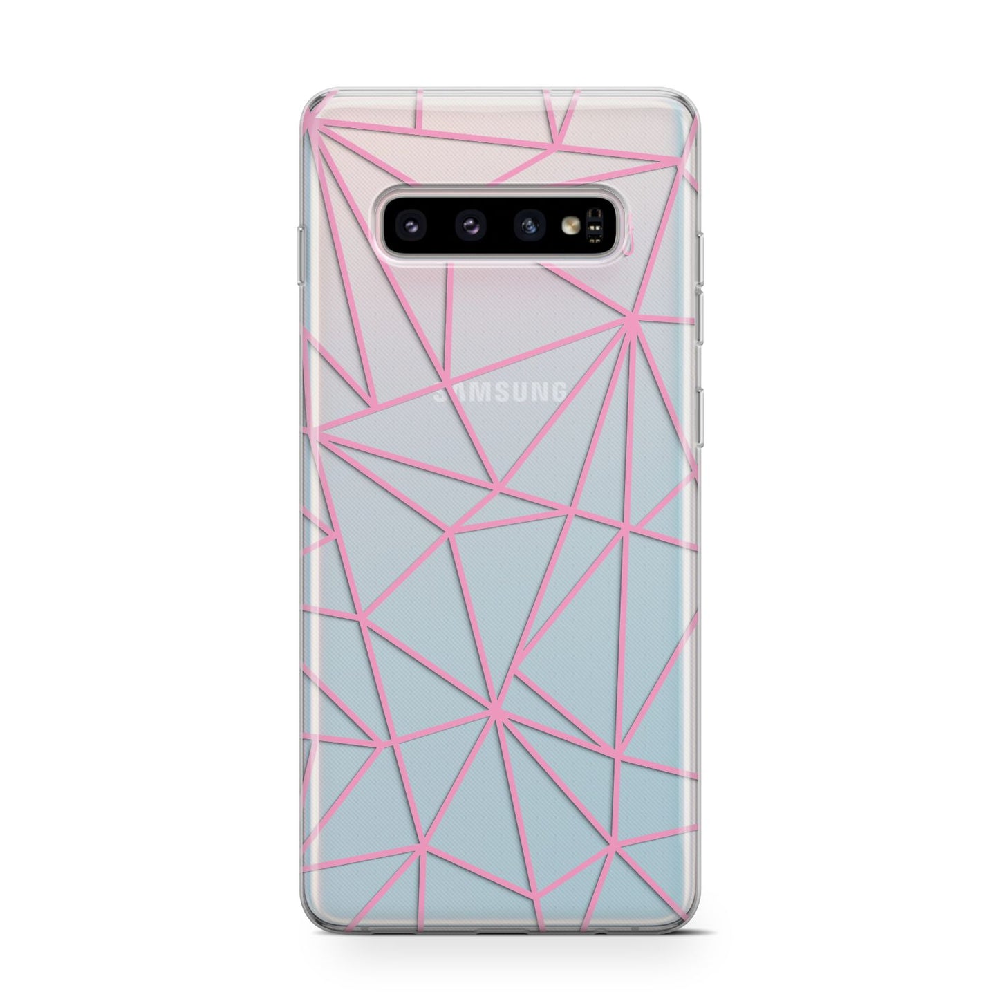 Personalised Clear Outlines Name Pink Samsung Galaxy S10 Case