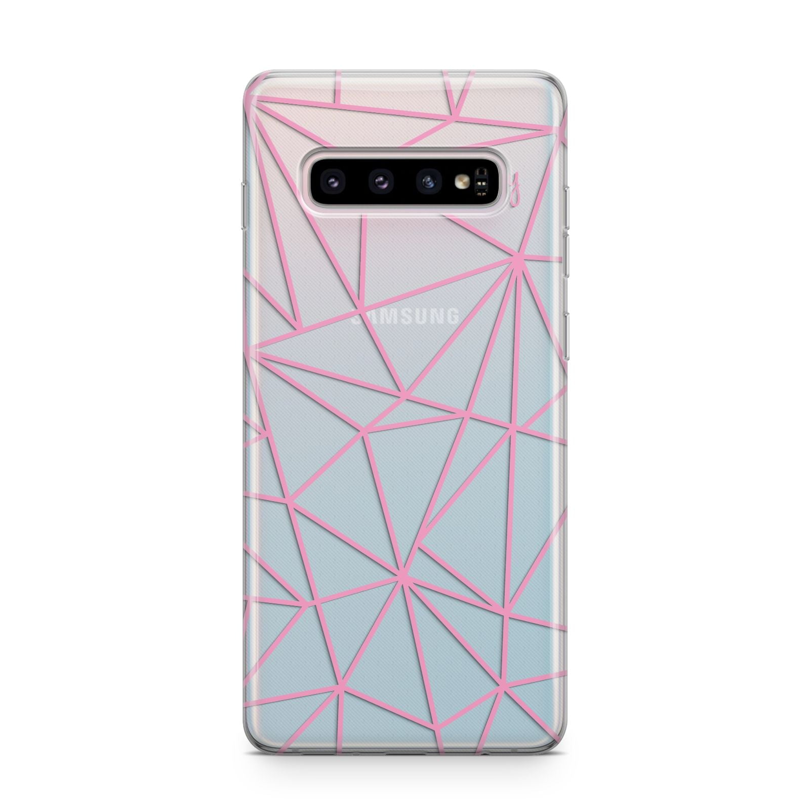 Personalised Clear Outlines Name Pink Samsung Galaxy S10 Plus Case