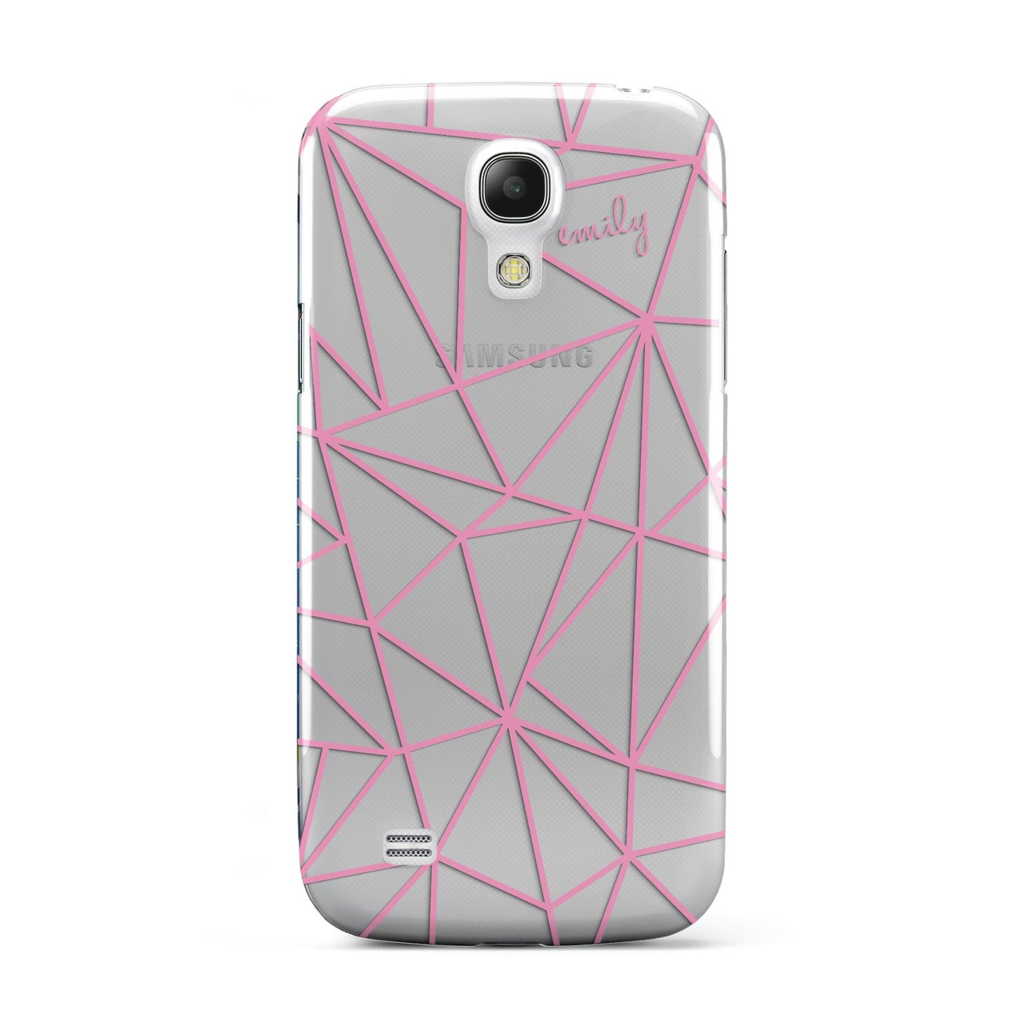 Personalised Clear Outlines Name Pink Samsung Galaxy S4 Mini Case
