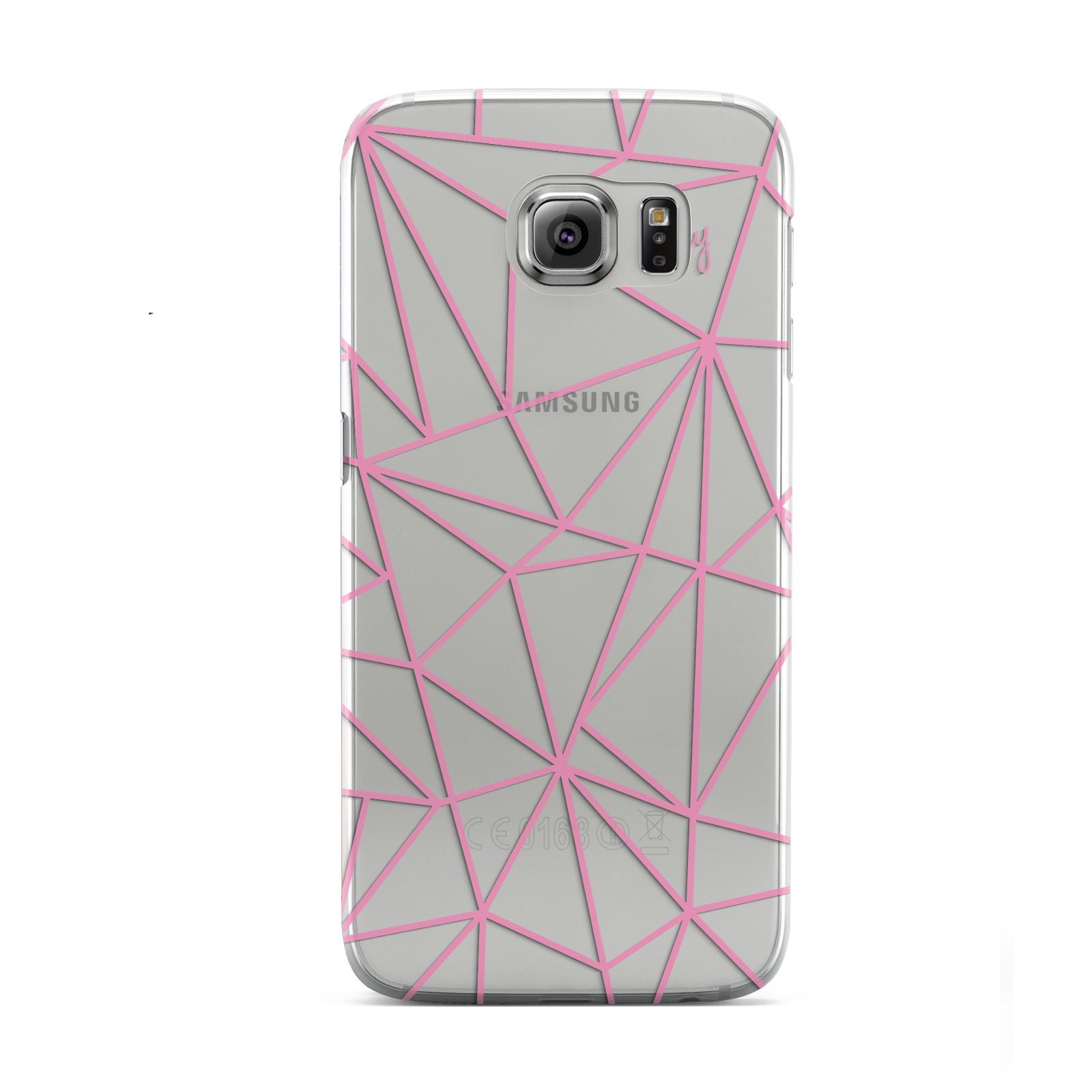 Personalised Clear Outlines Name Pink Samsung Galaxy S6 Case