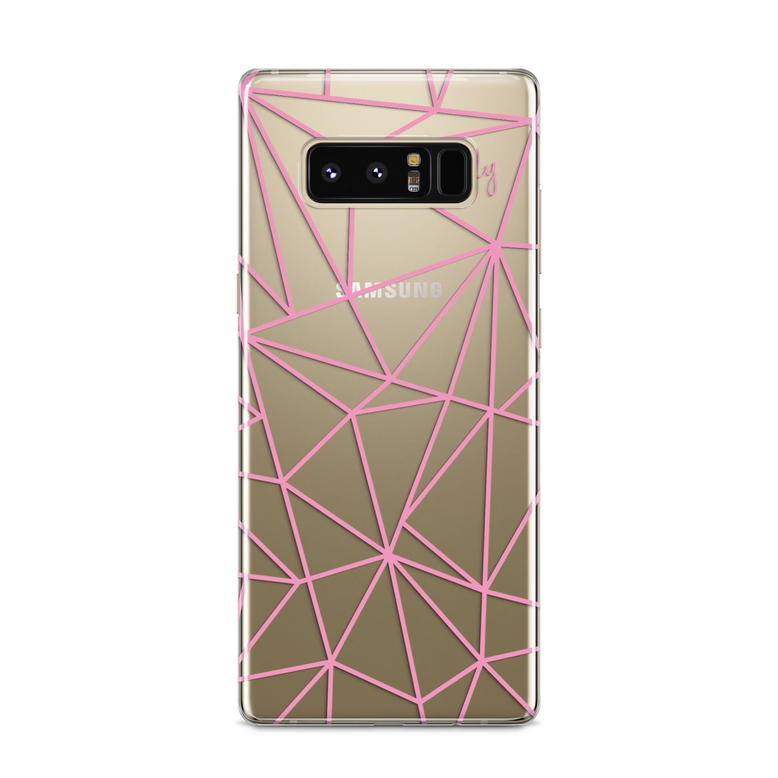 Personalised Clear Outlines Name Pink Samsung Galaxy S8 Case