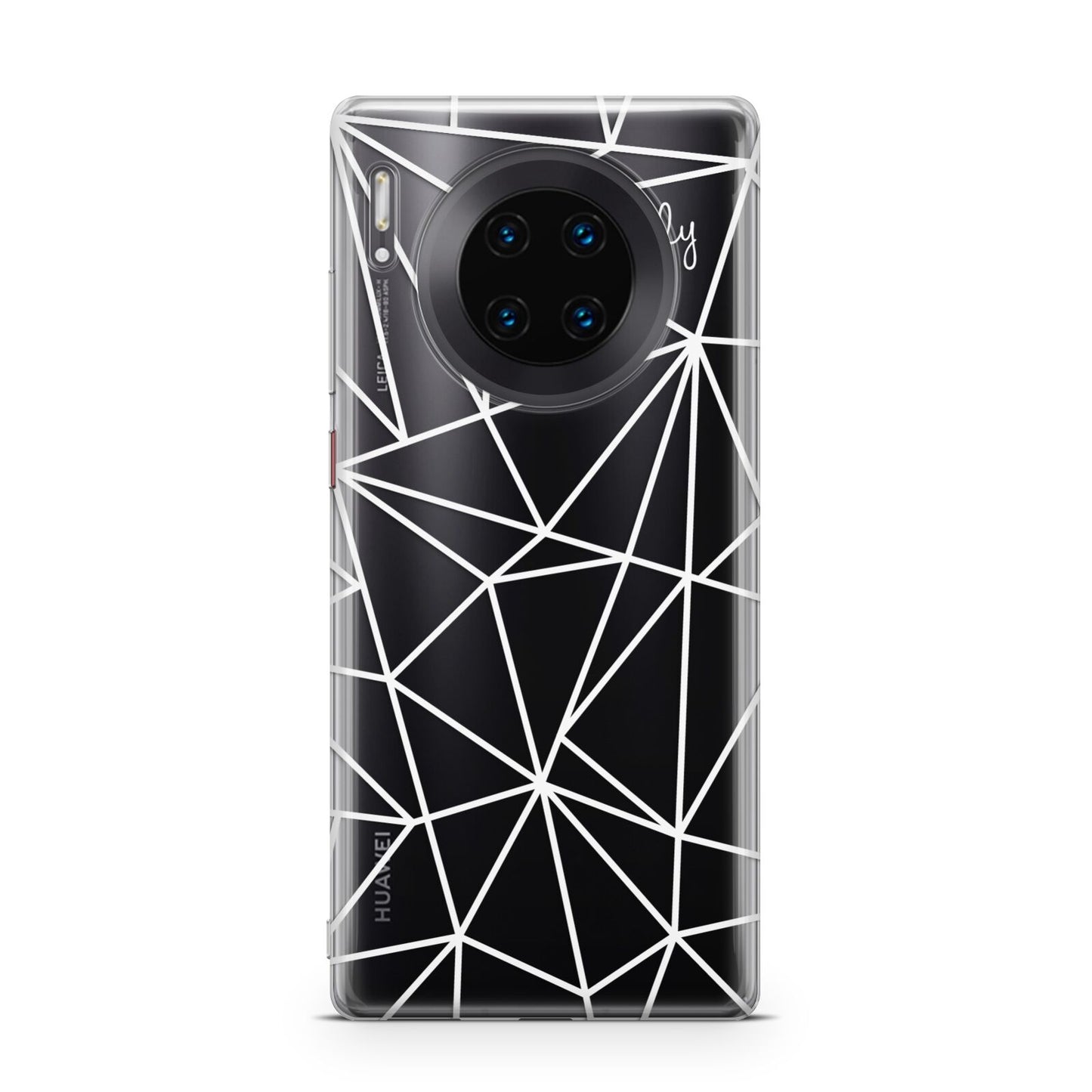 Personalised Clear Outlines Name White Huawei Mate 30 Pro Phone Case