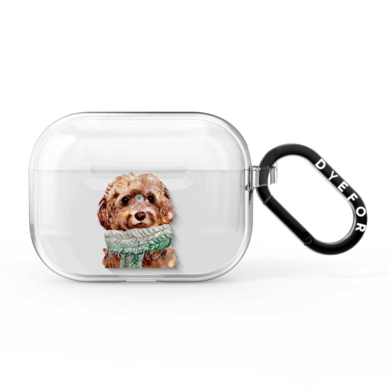 Personalised Cockapoo Dog AirPods Pro Clear Case