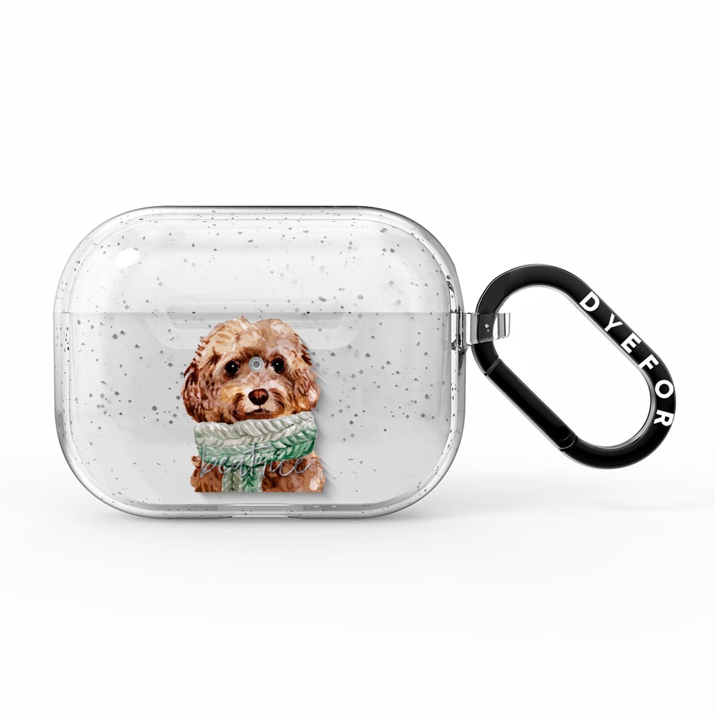 Personalised Cockapoo Dog AirPods Pro Glitter Case
