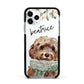 Personalised Cockapoo Dog Apple iPhone 11 Pro in Silver with Black Impact Case
