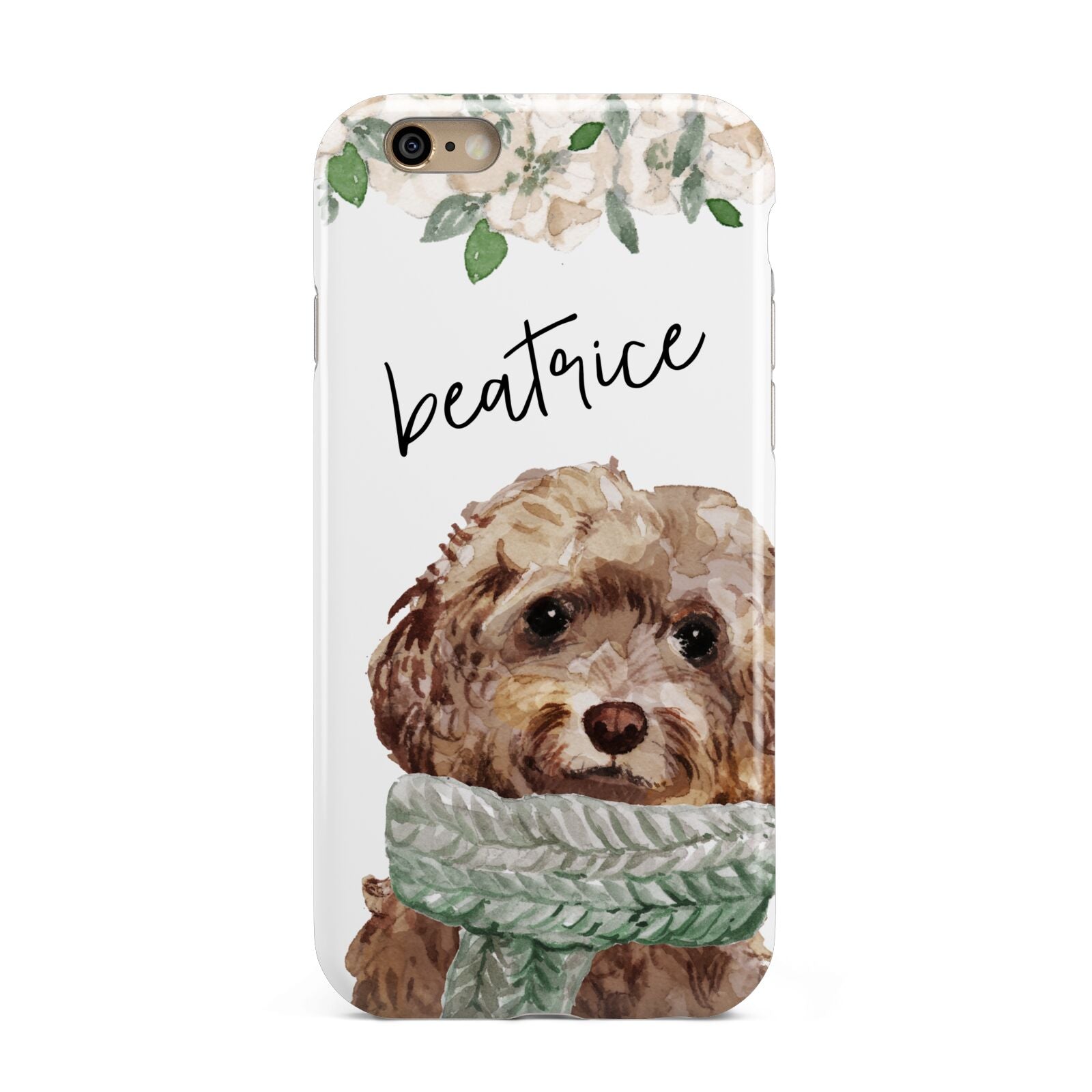Personalised Cockapoo Dog Apple iPhone 6 3D Tough Case