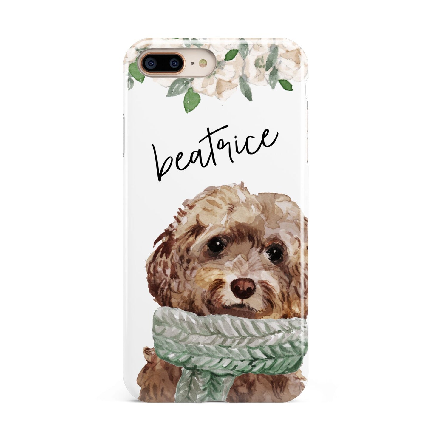 Personalised Cockapoo Dog Apple iPhone 7 8 Plus 3D Tough Case