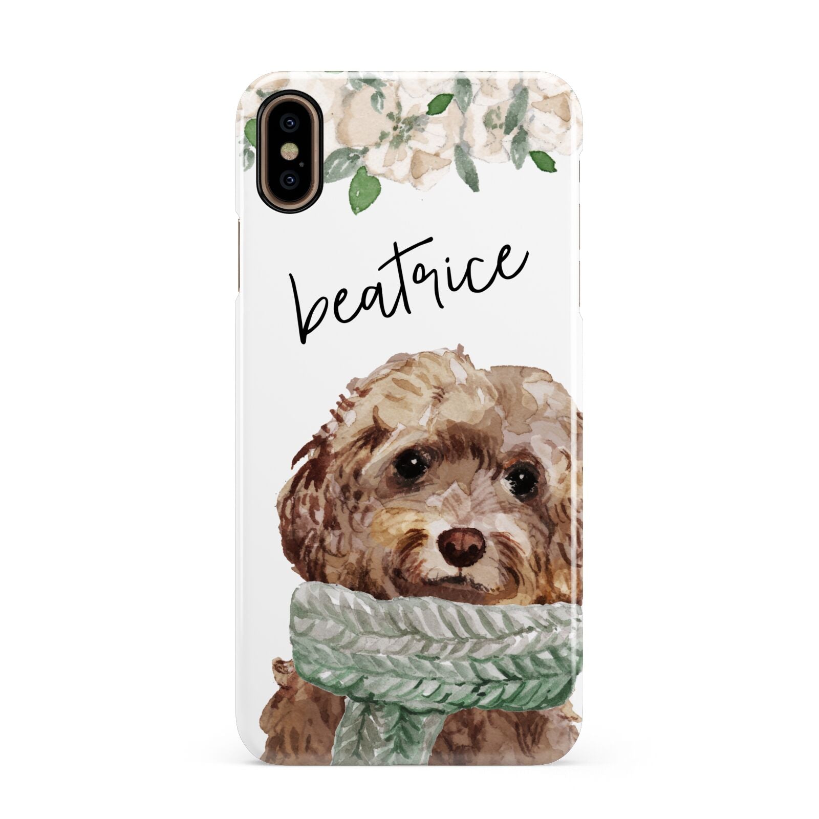 Personalised Cockapoo Dog Apple iPhone Xs Max 3D Snap Case