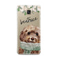 Personalised Cockapoo Dog Samsung Galaxy A3 2016 Case on gold phone