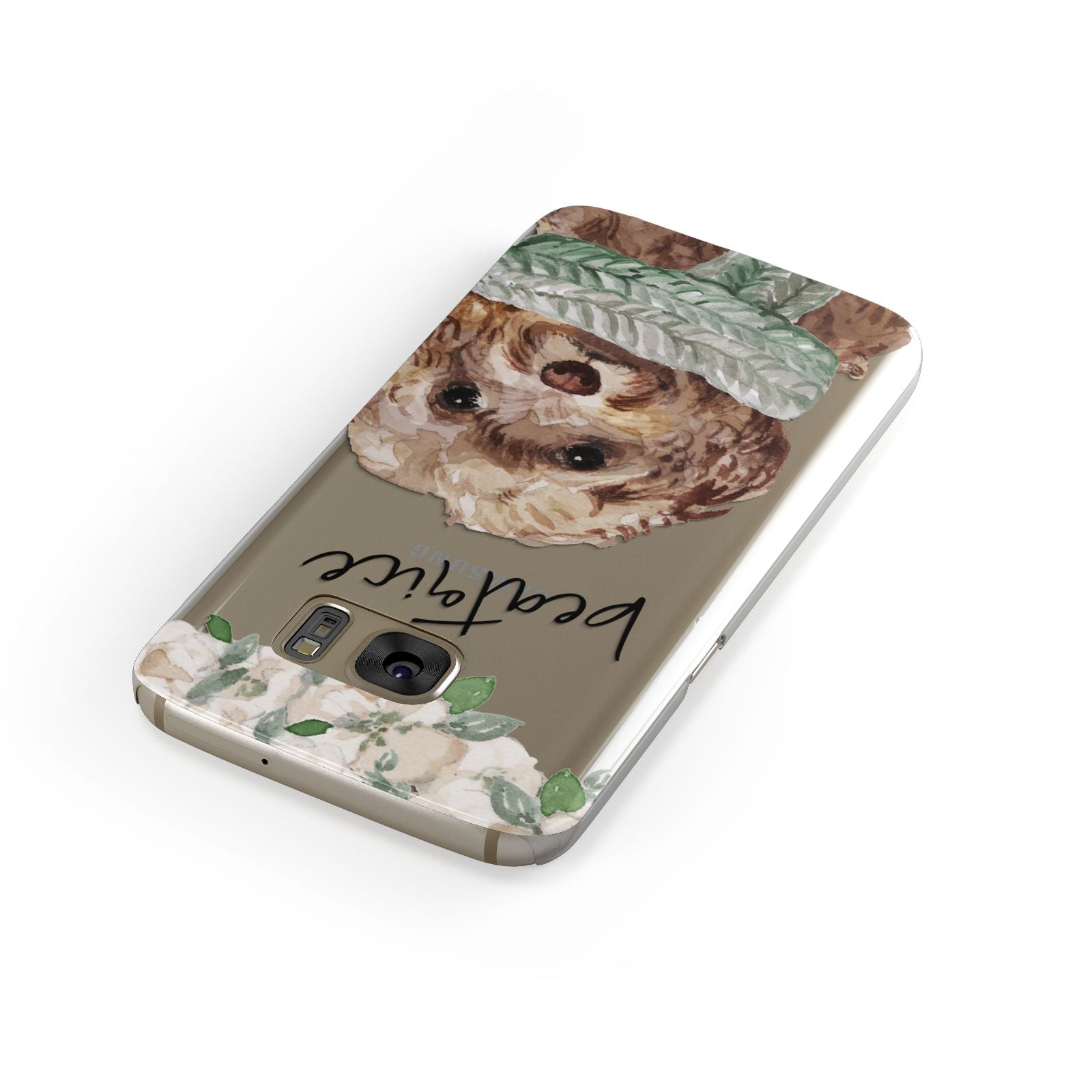 Personalised Cockapoo Dog Samsung Galaxy Case Front Close Up