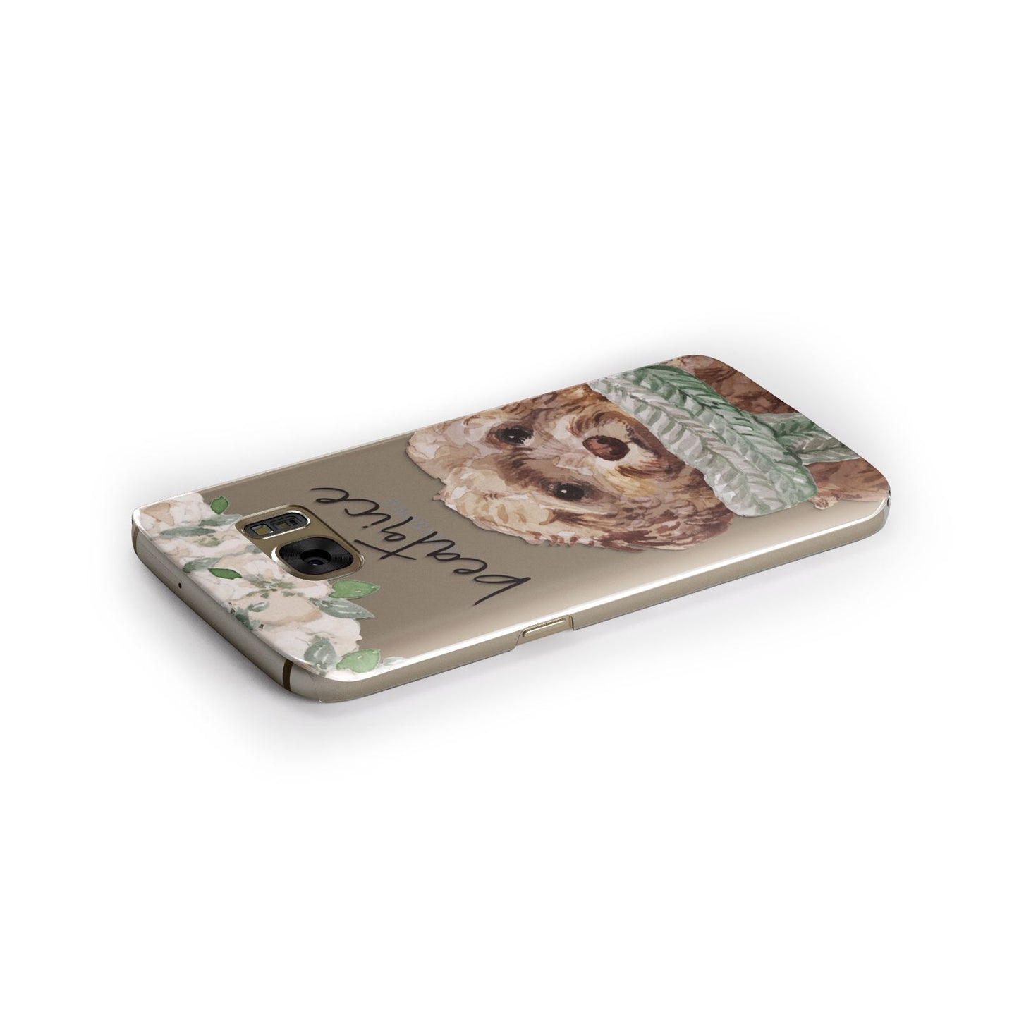 Personalised Cockapoo Dog Samsung Galaxy Case Side Close Up