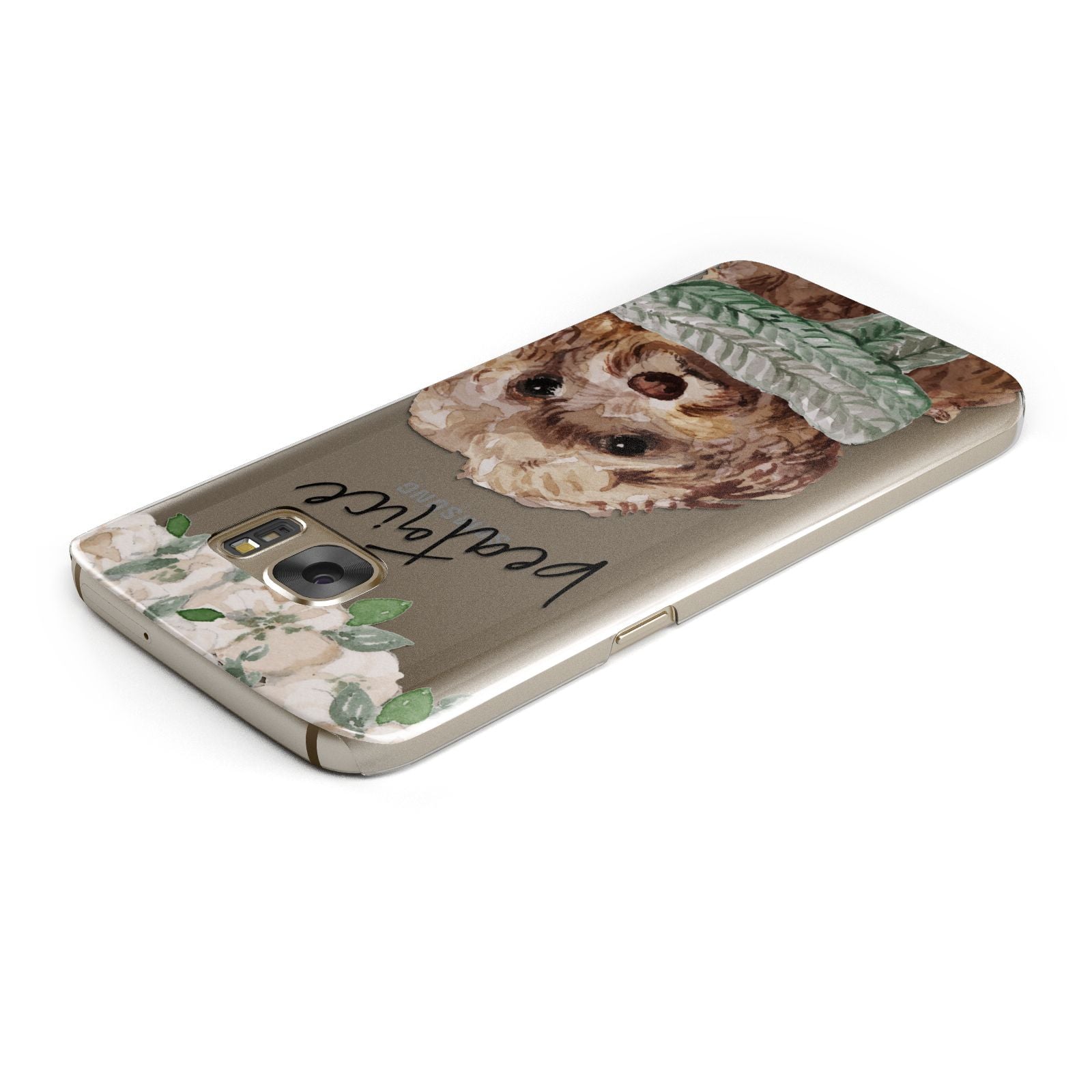 Personalised Cockapoo Dog Samsung Galaxy Case Top Cutout