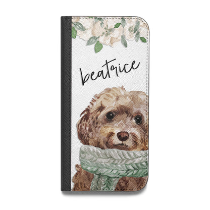 Personalised Cockapoo Dog Vegan Leather Flip Samsung Case
