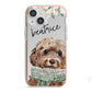 Personalised Cockapoo Dog iPhone 13 Mini TPU Impact Case with Pink Edges