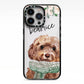 Personalised Cockapoo Dog iPhone 13 Pro Black Impact Case on Silver phone