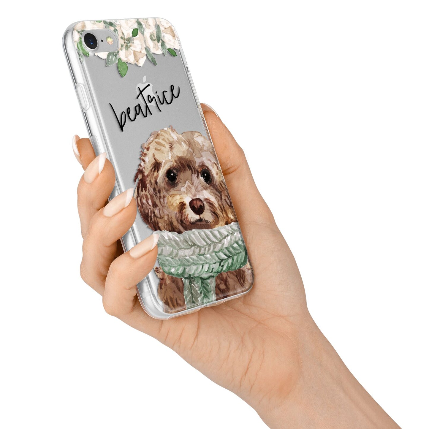 Personalised Cockapoo Dog iPhone 7 Bumper Case on Silver iPhone Alternative Image