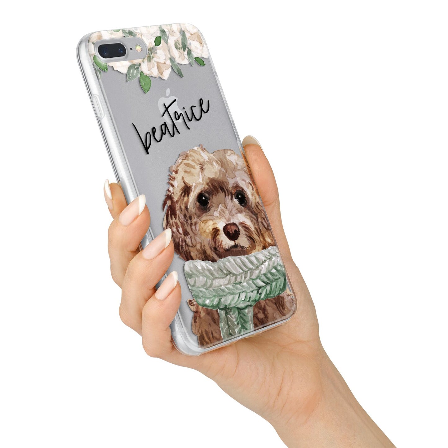 Personalised Cockapoo Dog iPhone 7 Plus Bumper Case on Silver iPhone Alternative Image