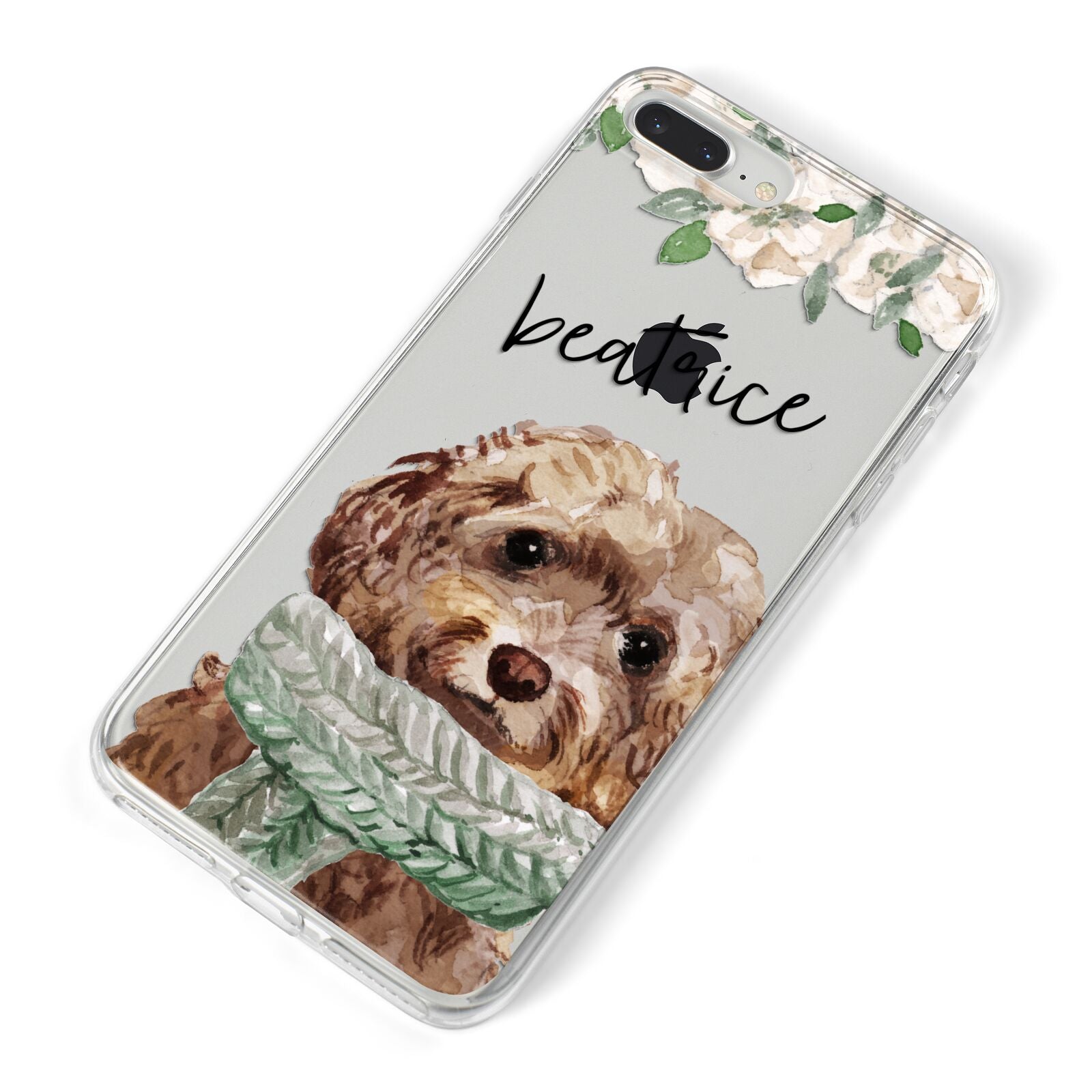 Personalised Cockapoo Dog iPhone 8 Plus Bumper Case on Silver iPhone Alternative Image