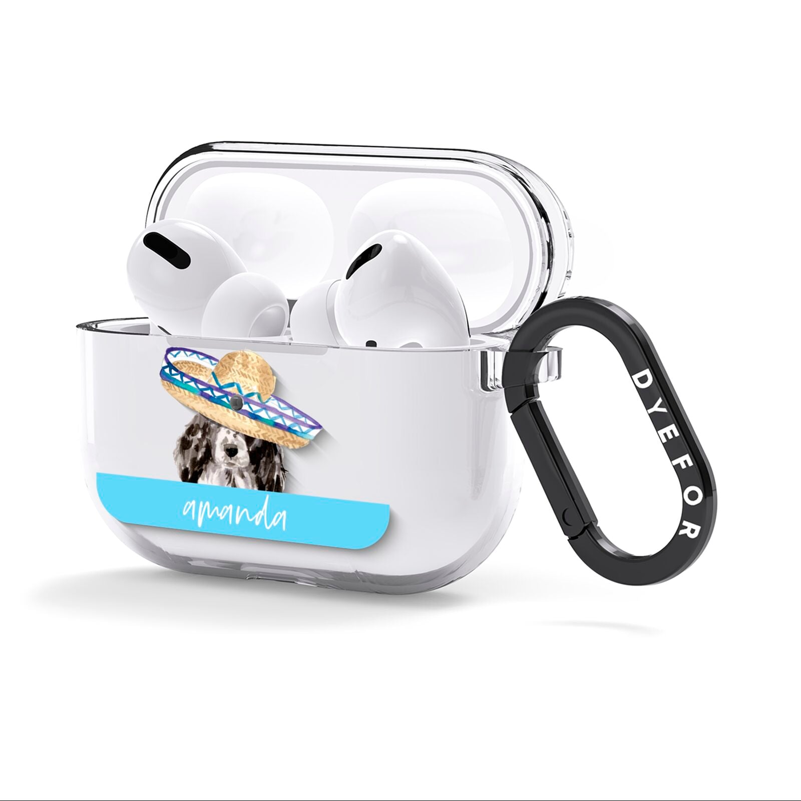 Personalised Cocker Spaniel AirPods Clear Case 3rd Gen Side Image