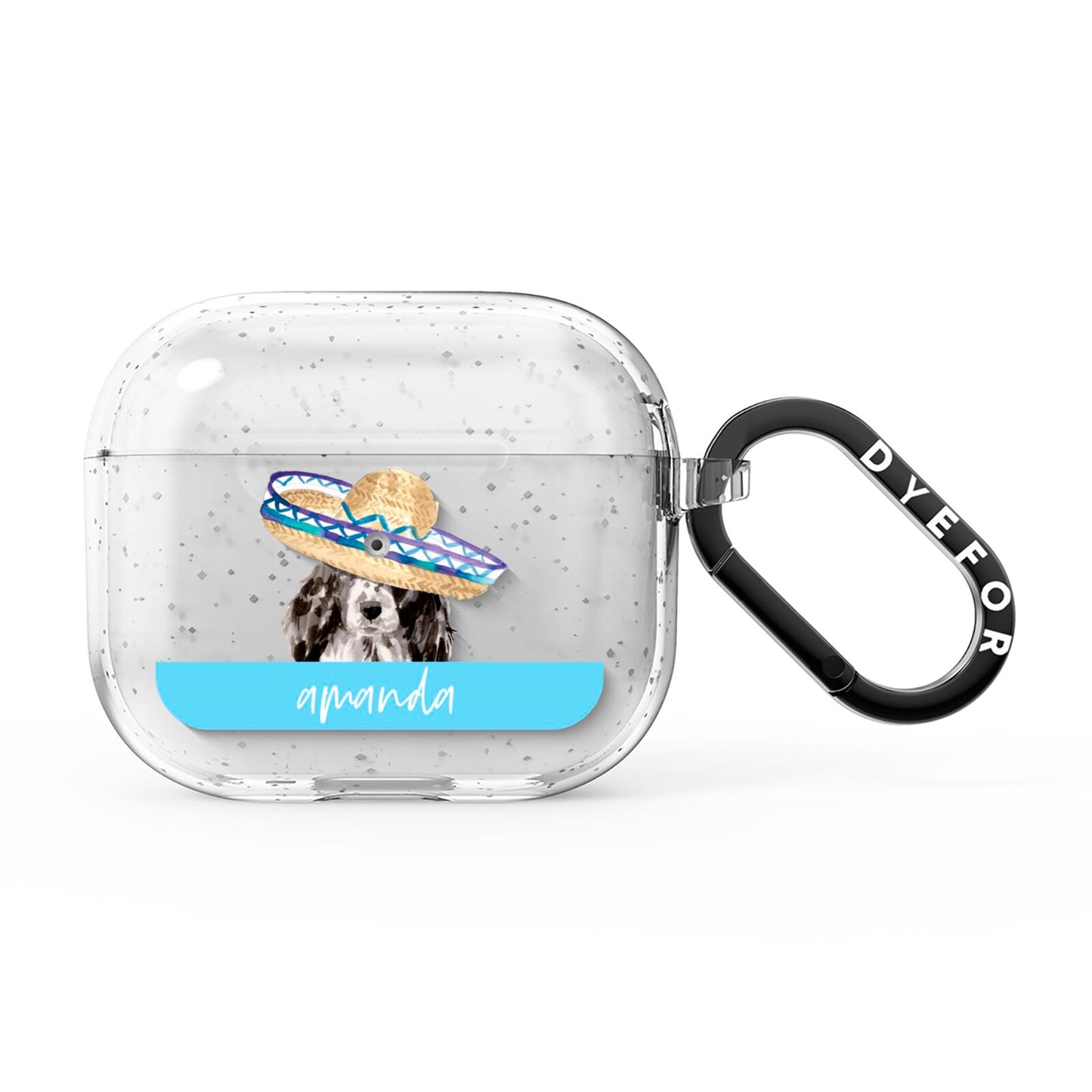 Personalised Cocker Spaniel AirPods Glitter Case 3rd Gen
