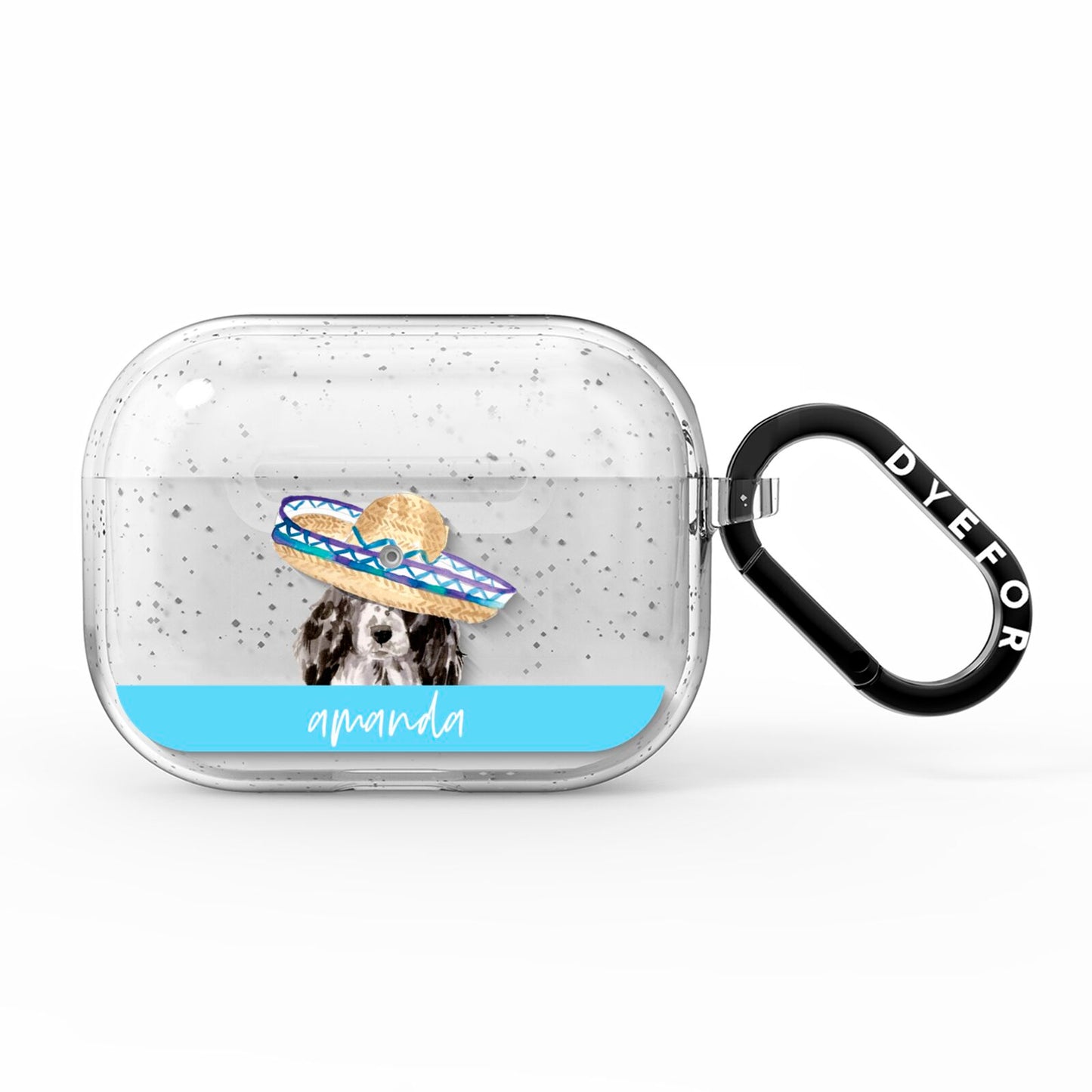 Personalised Cocker Spaniel AirPods Pro Glitter Case