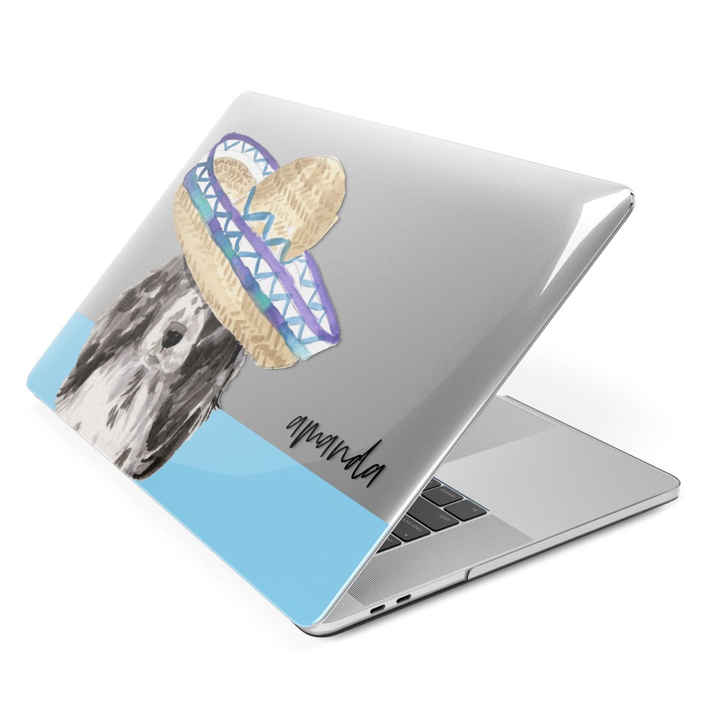 Personalised Cocker Spaniel Apple MacBook Case Side View