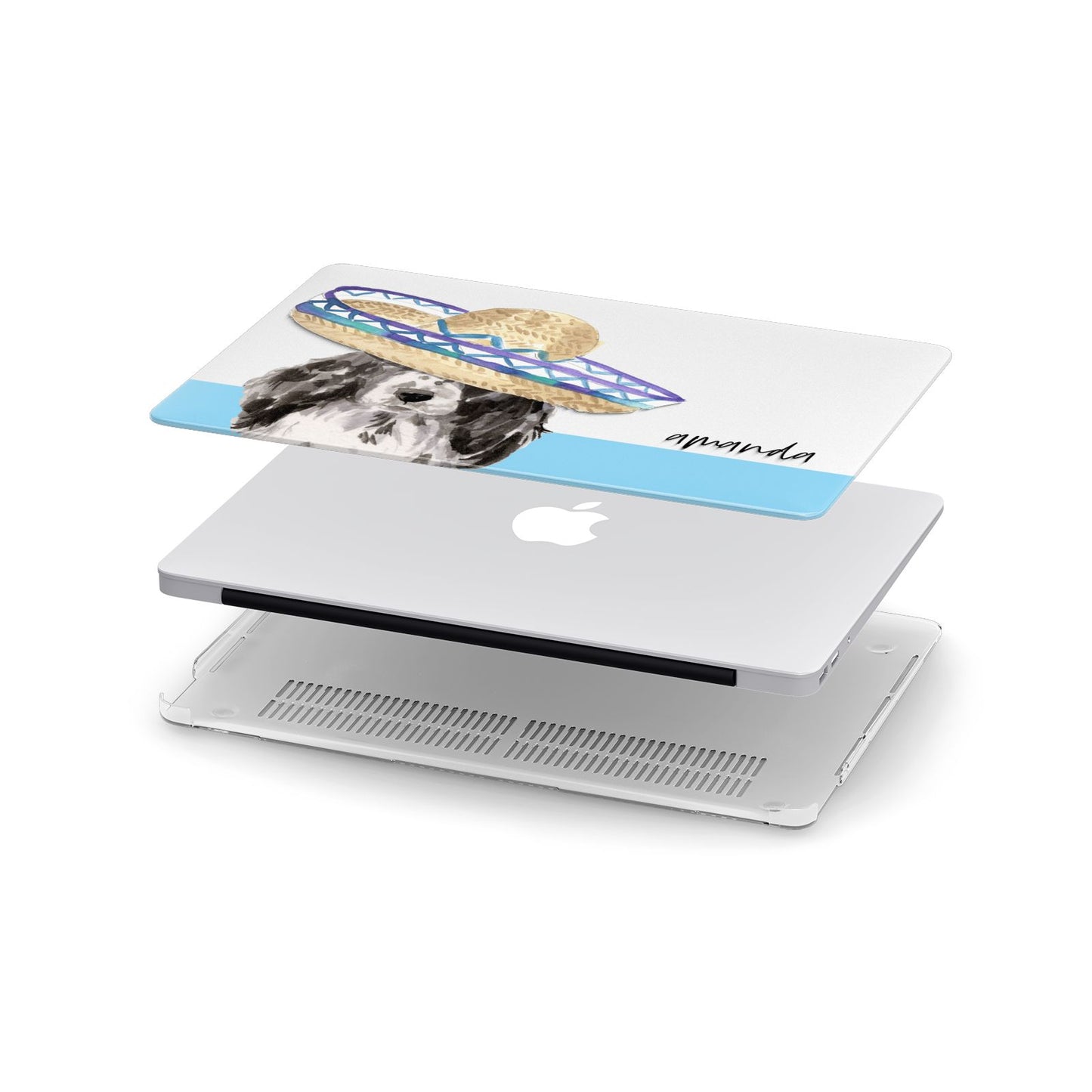 Personalised Cocker Spaniel Apple MacBook Case in Detail