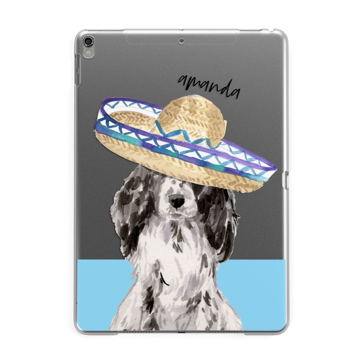 Personalised Cocker Spaniel Apple iPad Grey Case