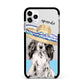 Personalised Cocker Spaniel Apple iPhone 11 Pro Max in Silver with Black Impact Case