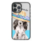 Personalised Cocker Spaniel iPhone 13 Pro Max Black Impact Case on Silver phone