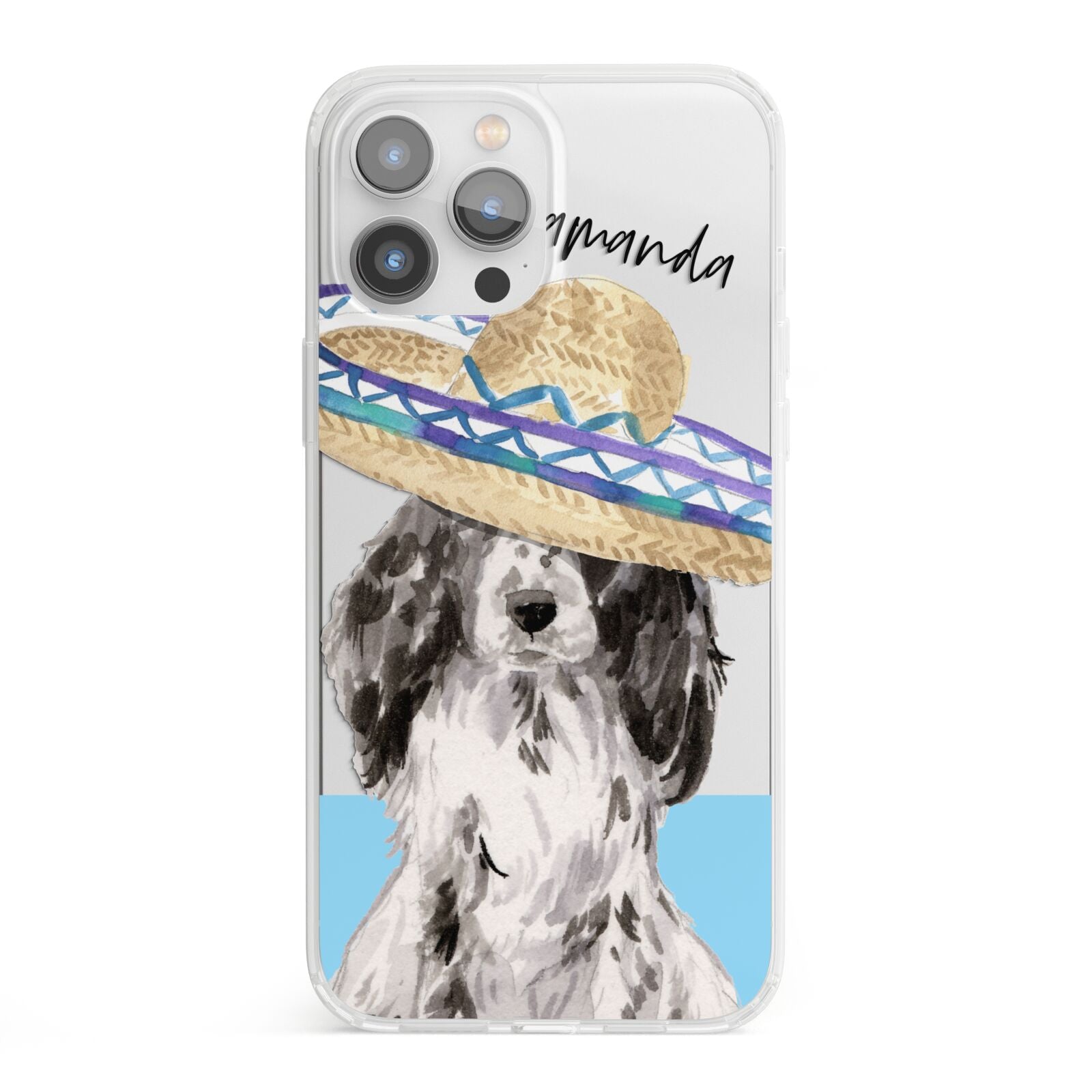 Personalised Cocker Spaniel iPhone 13 Pro Max Clear Bumper Case