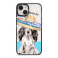 Personalised Cocker Spaniel iPhone 14 Black Impact Case on Silver phone