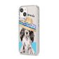 Personalised Cocker Spaniel iPhone 14 Clear Tough Case Starlight Angled Image