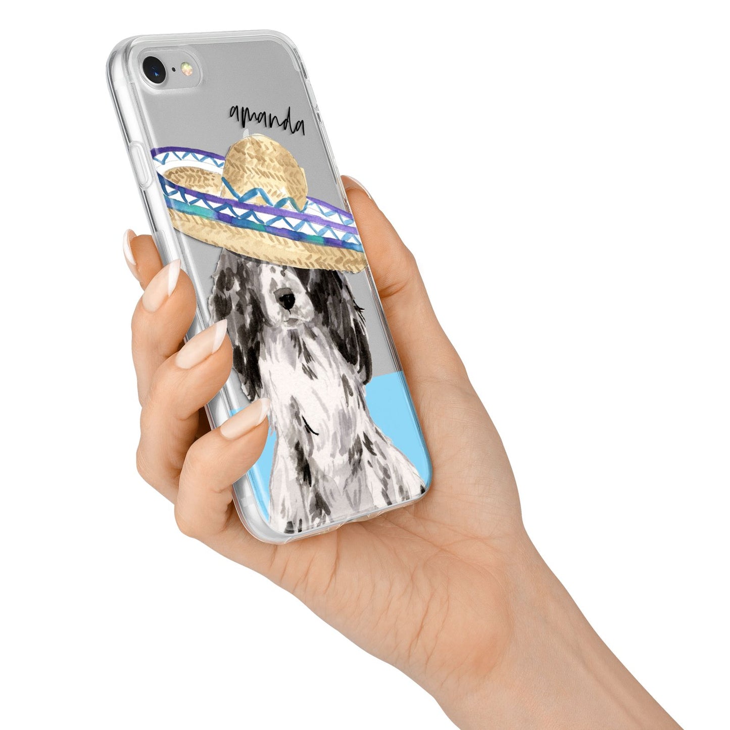 Personalised Cocker Spaniel iPhone 7 Bumper Case on Silver iPhone Alternative Image