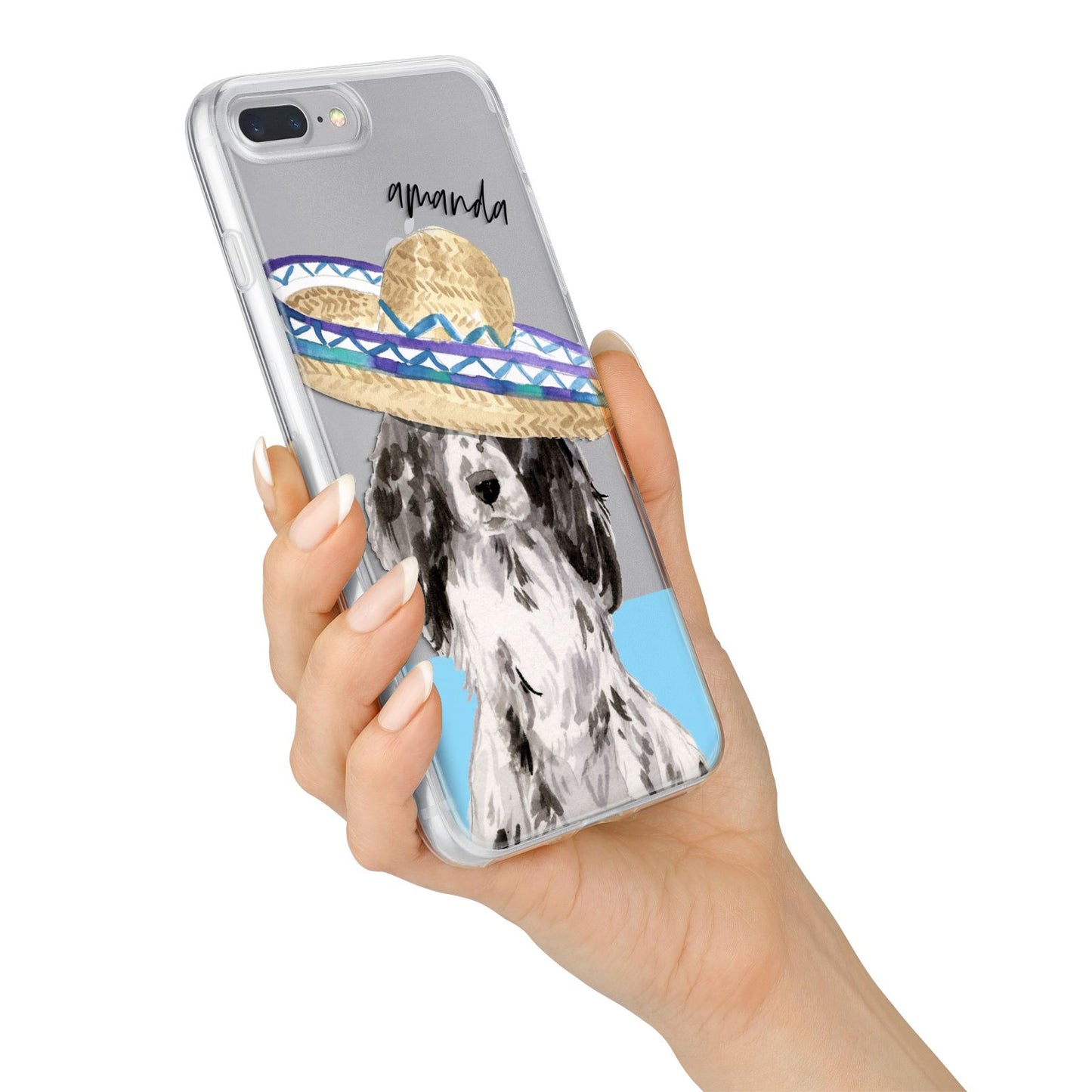 Personalised Cocker Spaniel iPhone 7 Plus Bumper Case on Silver iPhone Alternative Image