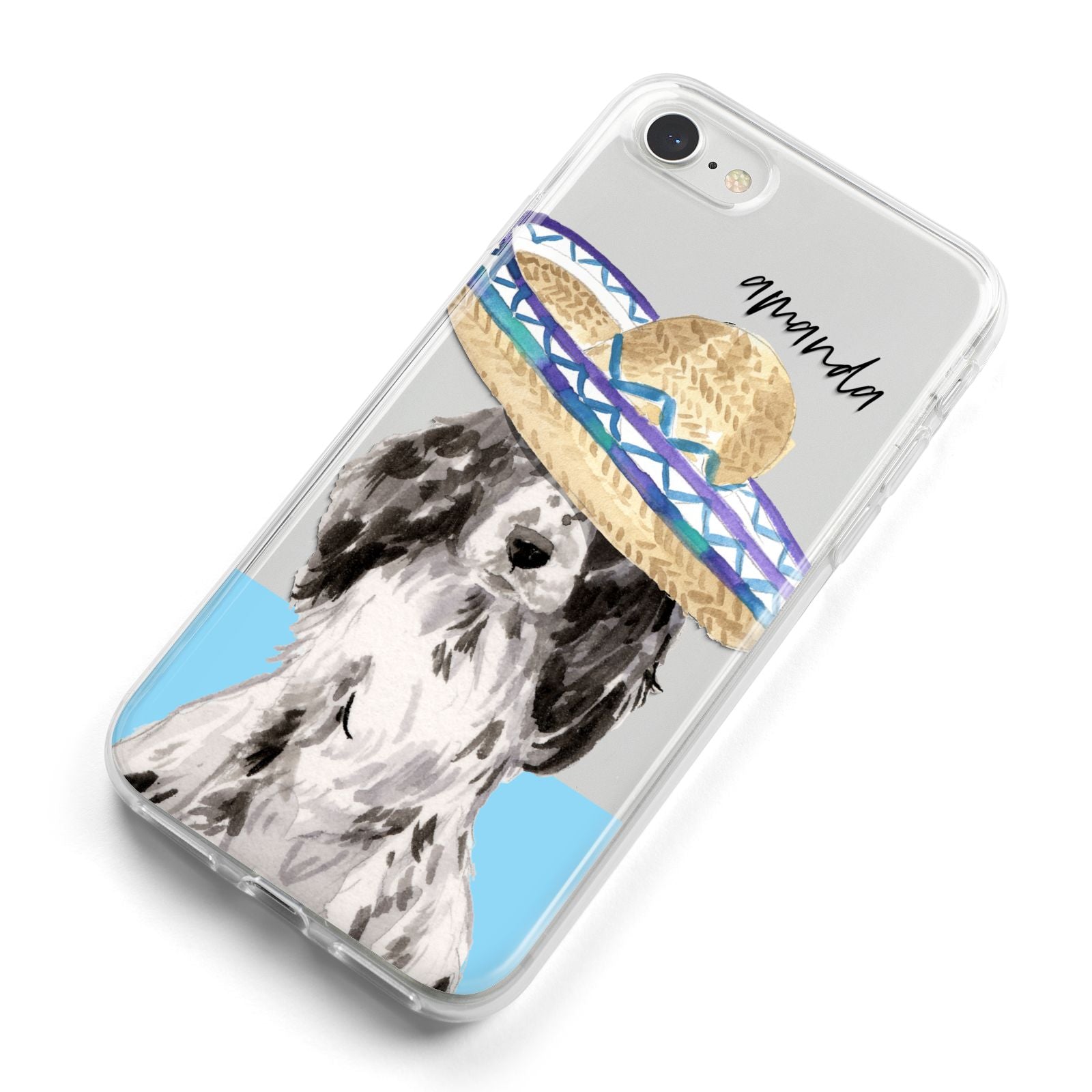 Personalised Cocker Spaniel iPhone 8 Bumper Case on Silver iPhone Alternative Image