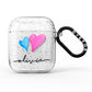 Personalised Confetti Hearts AirPods Glitter Case