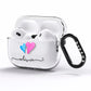 Personalised Confetti Hearts AirPods Pro Clear Case Side Image