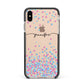 Personalised Confetti Hearts Apple iPhone Xs Max Impact Case Black Edge on Gold Phone