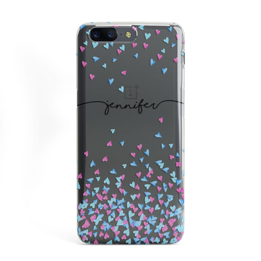Personalised Confetti Hearts OnePlus Case