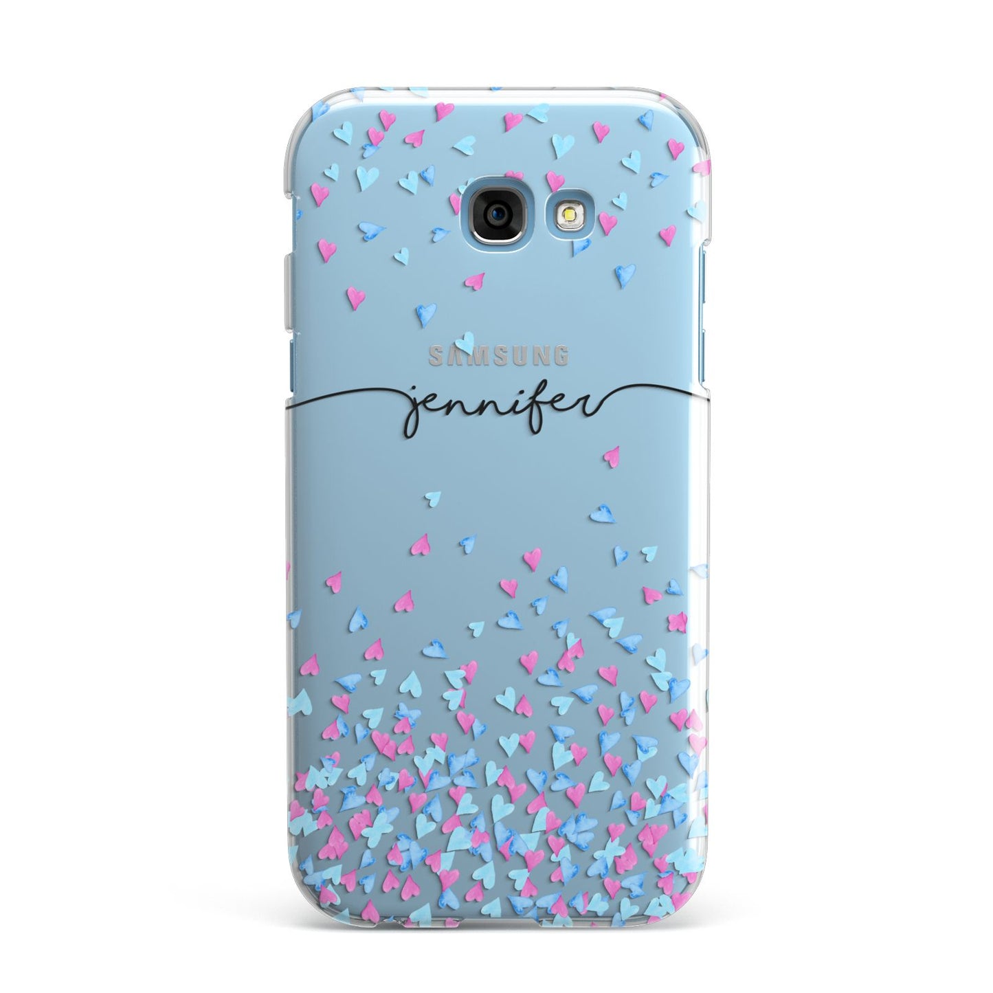 Personalised Confetti Hearts Samsung Galaxy A7 2017 Case