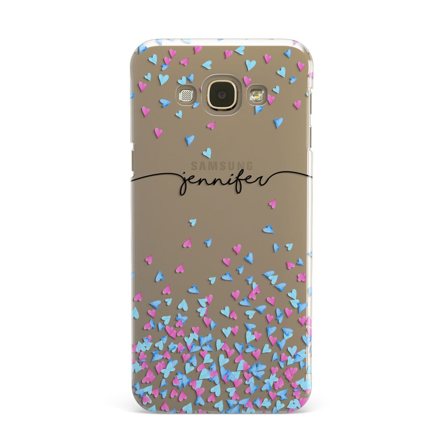 Personalised Confetti Hearts Samsung Galaxy A8 Case