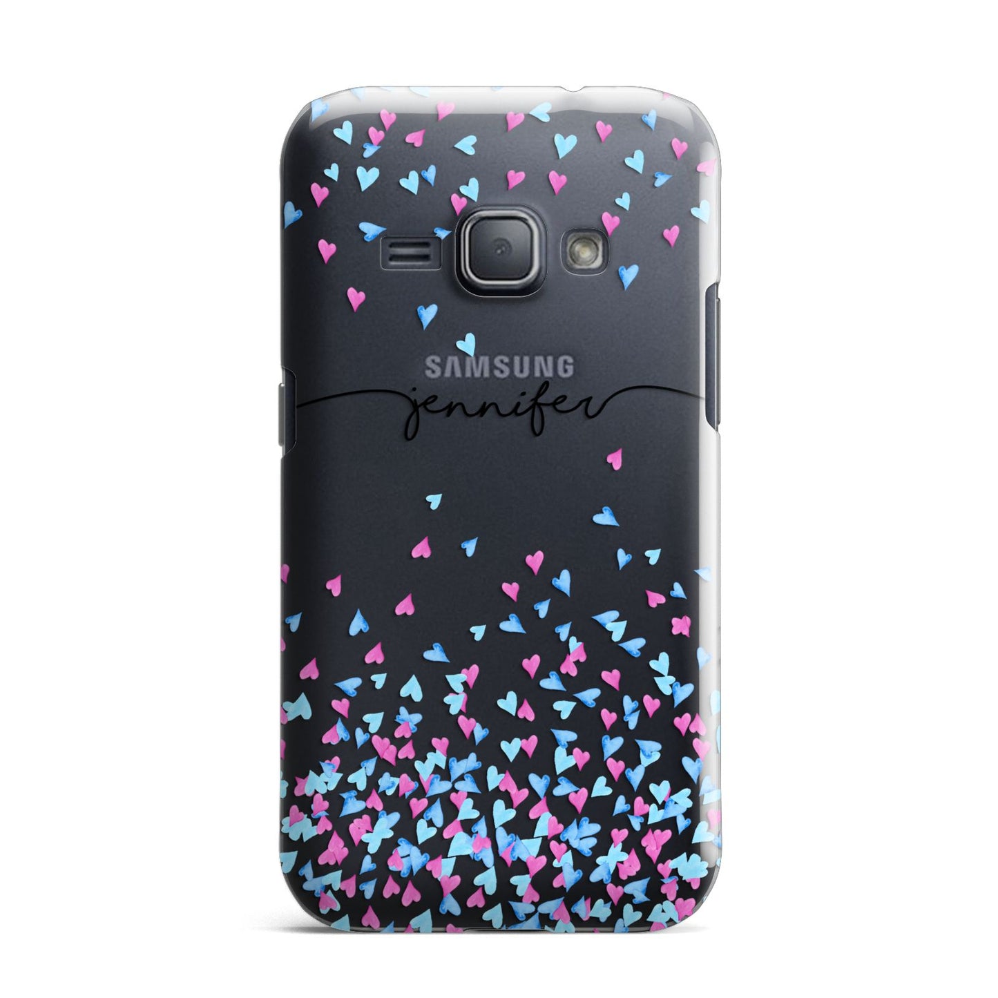 Personalised Confetti Hearts Samsung Galaxy J1 2016 Case